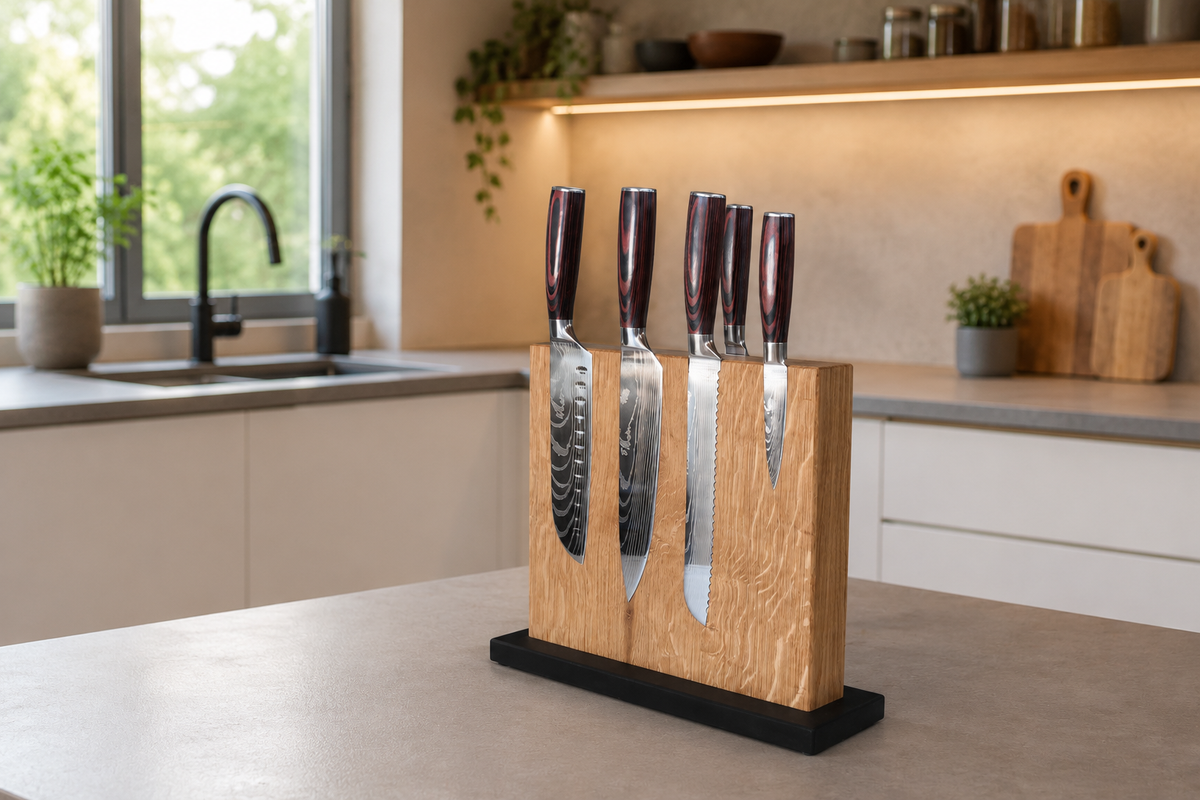 Magnetischer Messerblock aus Holz – Starker Magnet & Modernes Küchen-Design