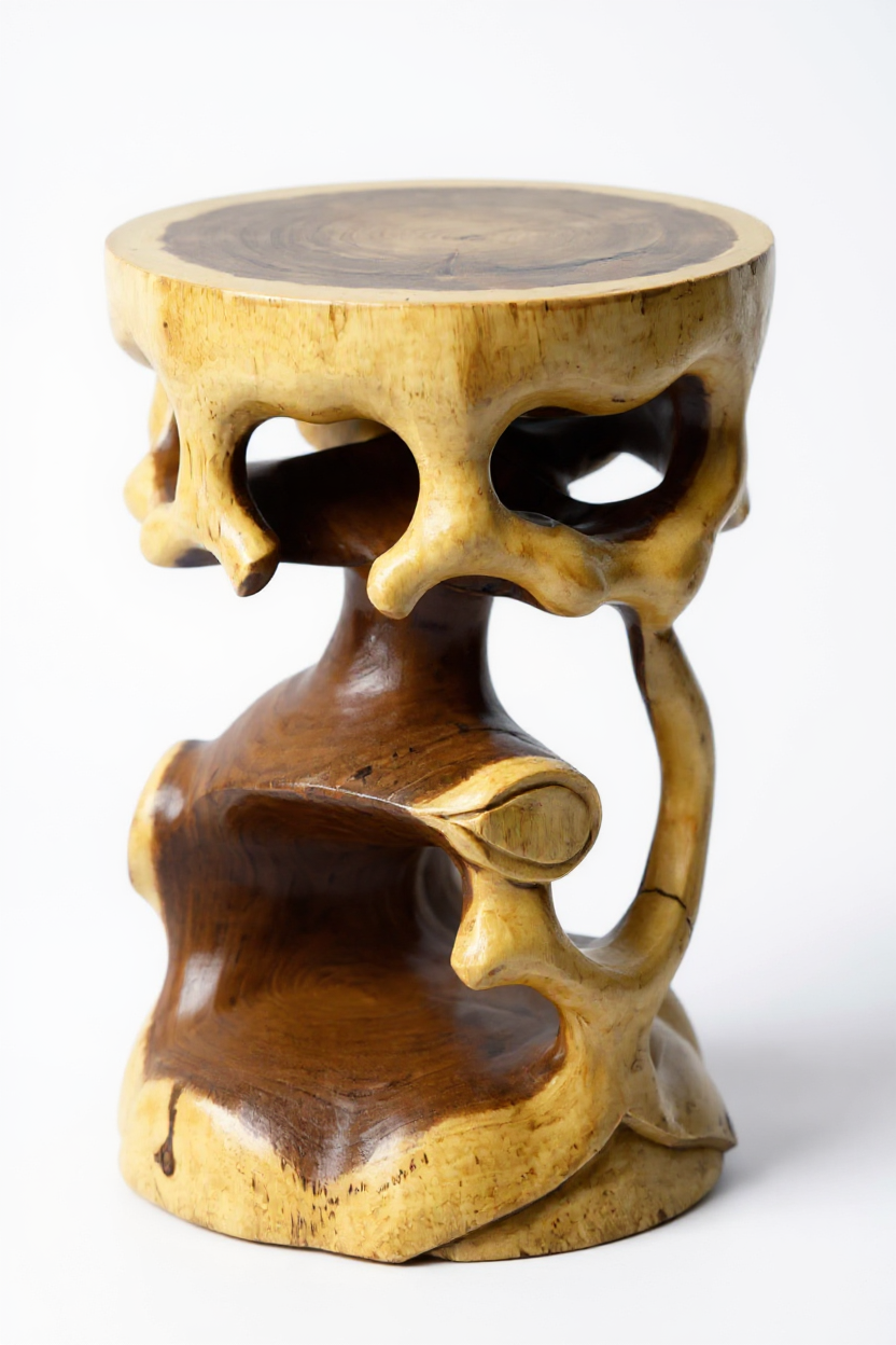 Saman Bonsai – Handgefertigter Samanholz Hocker & Ablagetisch