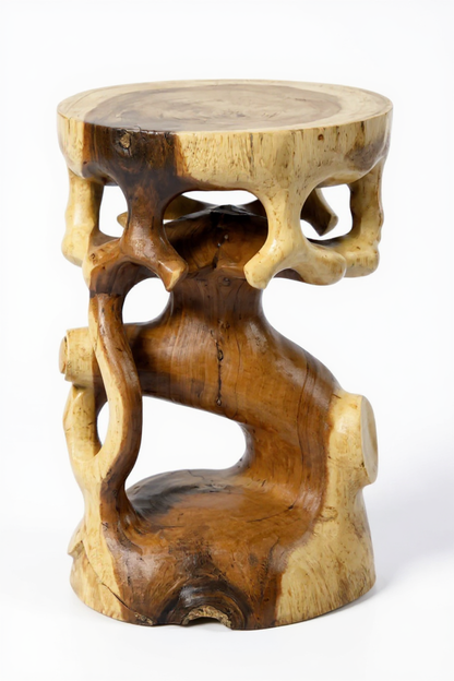 Saman Bonsai – Handgefertigter Samanholz Hocker & Ablagetisch