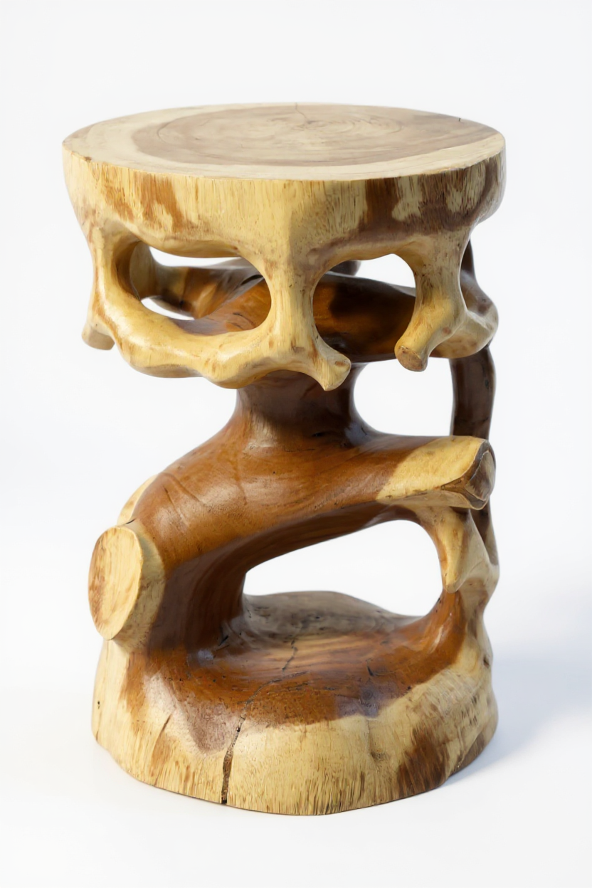 Saman Bonsai – Handgefertigter Samanholz Hocker & Ablagetisch