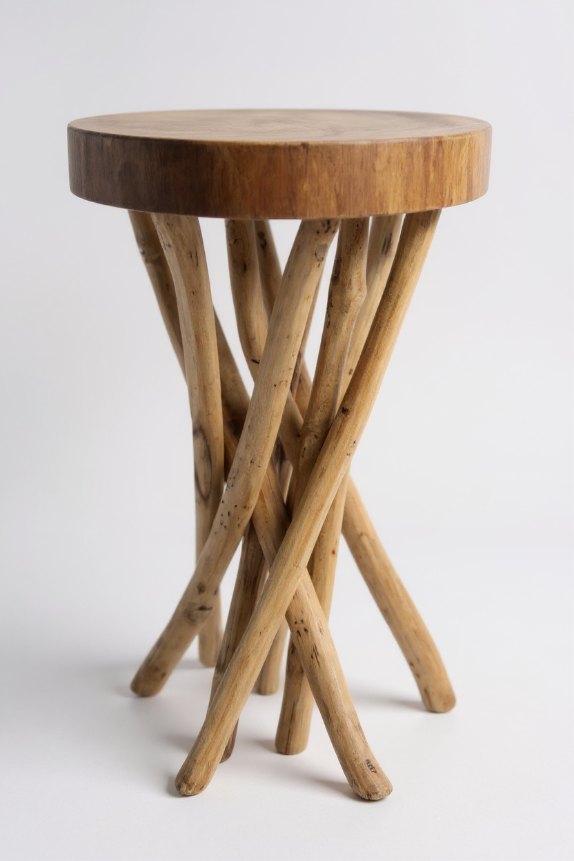 SUAR-TEAK BEISTELLTISCH – Handgefertigter Tisch aus Suar- und Teakholz FaHome