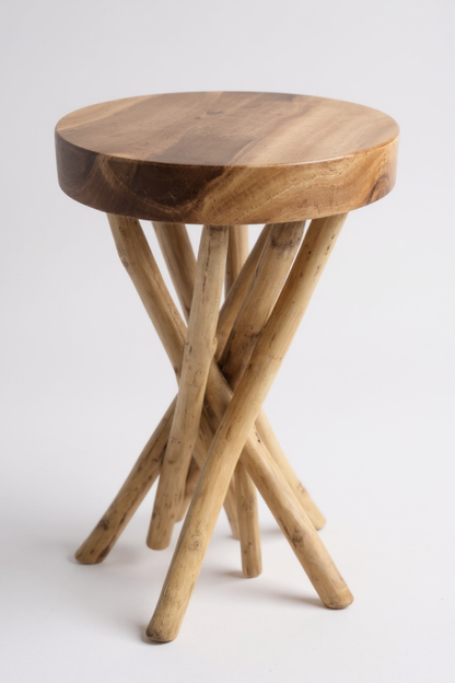 SUAR-TEAK BEISTELLTISCH – Handgefertigter Tisch aus Suar- und Teakholz FaHome