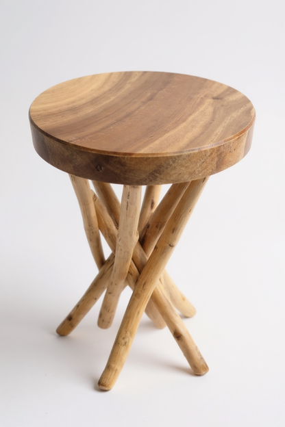 SUAR-TEAK BEISTELLTISCH – Handgefertigter Tisch aus Suar- und Teakholz FaHome