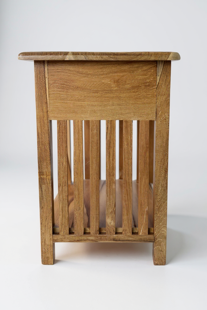 TEAK VINTAGE – Handgefertigter Nachttisch aus massivem Teakholz FaHome