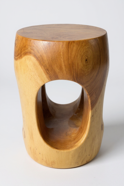 SUARO – Rundhocker aus massivem Suar-Holz FaHome