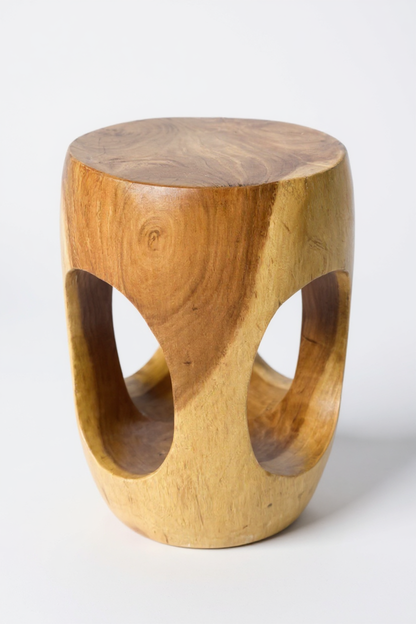 SUARO – Rundhocker aus massivem Suar-Holz FaHome