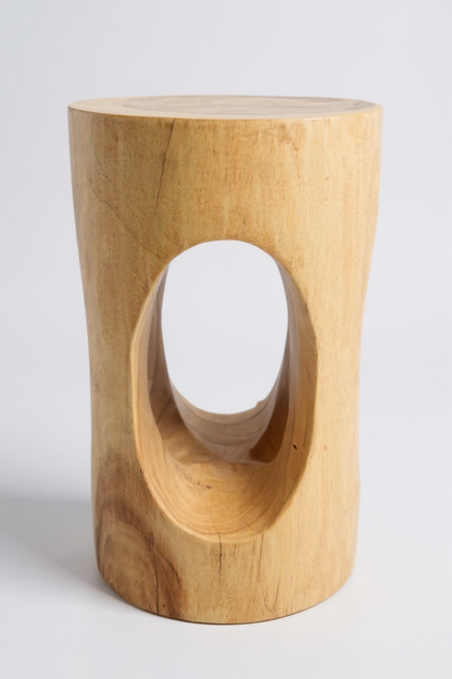 SAMARO – Rundhocker aus massivem Saman-Holz FaHome