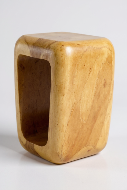 Holzhocker - Beistelltisch Couchtisch - Handgefertigter Hocker aus massivem Suarholz- 50x30x40 cm FaHome