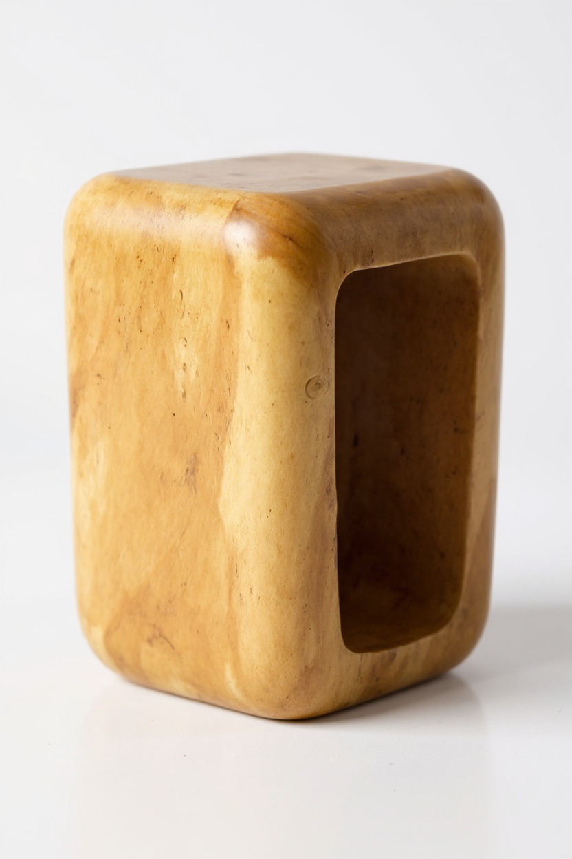 Holzhocker - Beistelltisch Couchtisch - Handgefertigter Hocker aus massivem Suarholz- 50x30x40 cm FaHome