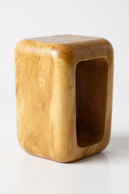 Holzhocker - Beistelltisch Couchtisch - Handgefertigter Hocker aus massivem Suarholz- 50x30x40 cm FaHome