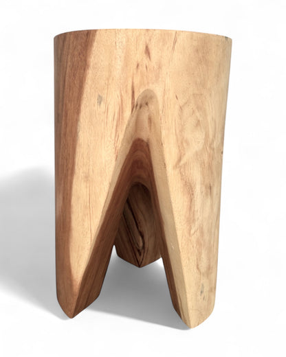 Holzhocker - Beistelltisch Blumenhocker Ablagetisch - Unikat Handgefertigt - Rund stehend aus massivem Suarholz - 45x30x30 cm kaufen | LinkeHomeStore
