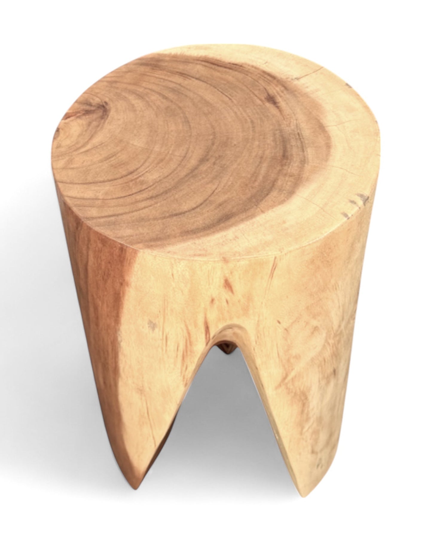 Holzhocker - Beistelltisch Blumenhocker Ablagetisch - Unikat Handgefertigt - Rund stehend aus massivem Suarholz - 45x30x30 cm kaufen | LinkeHomeStore