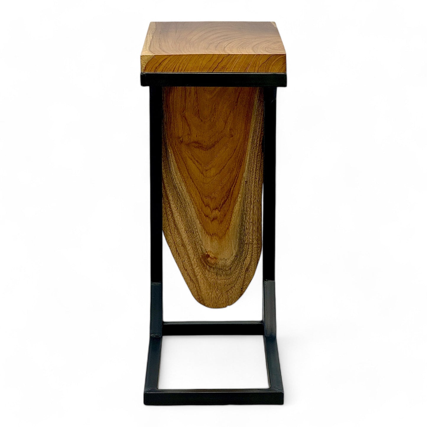 Teak Slide – Handgefertigter Beistelltisch aus massivem Teakholz & Metall