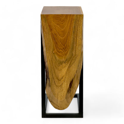 Teak Slide – Handgefertigter Beistelltisch aus massivem Teakholz & Metall
