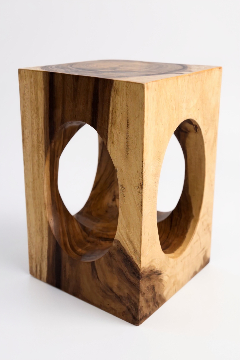 SUARO BLOCK – Quaderhocker aus massivem Suar-Holz FaHome