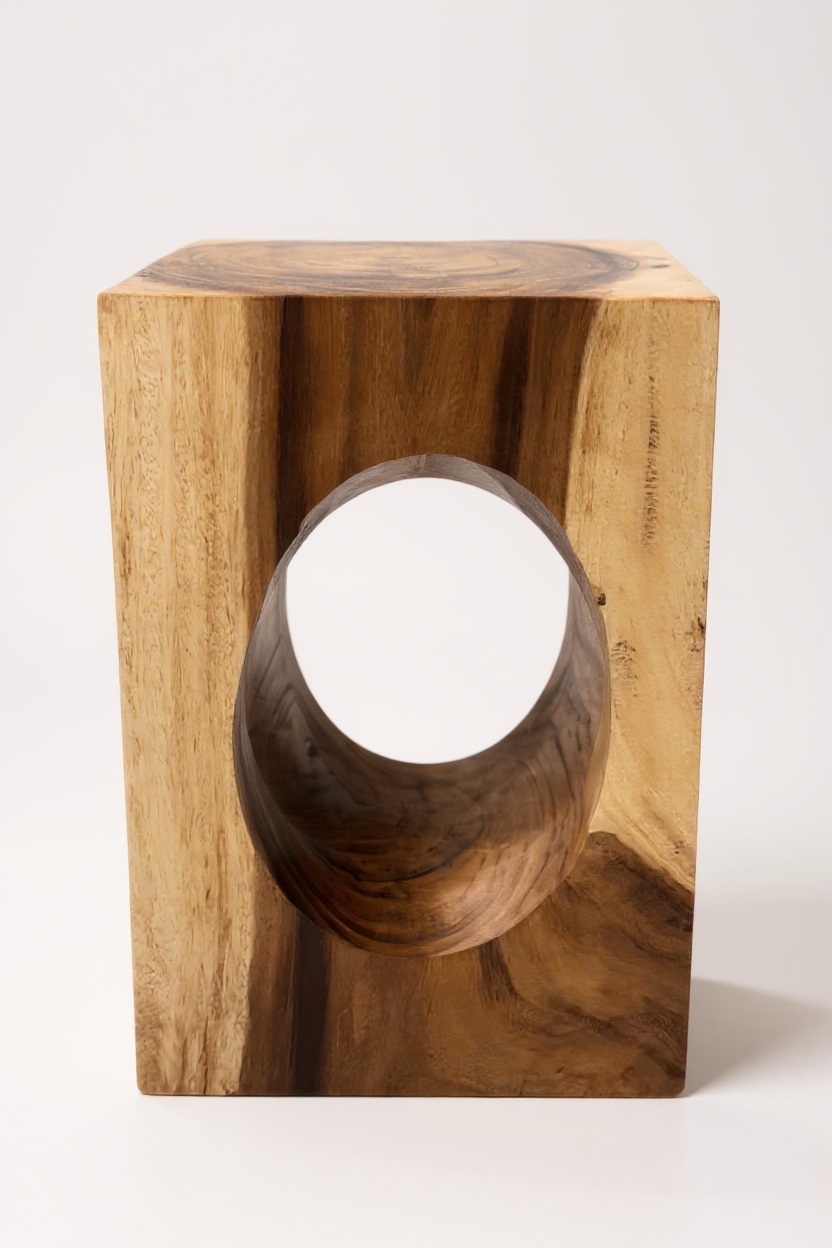 SUARO BLOCK – Quaderhocker aus massivem Suar-Holz FaHome