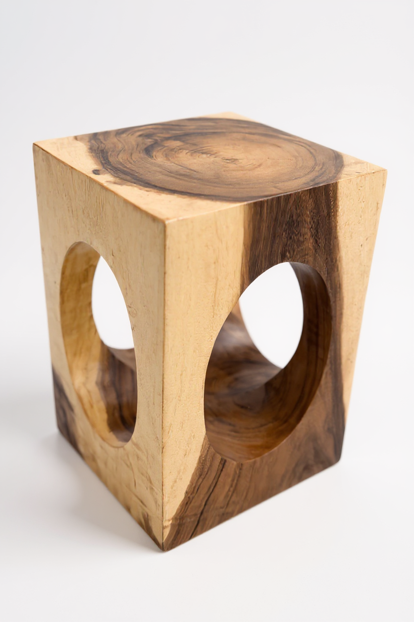 SUARO BLOCK – Quaderhocker aus massivem Suar-Holz FaHome