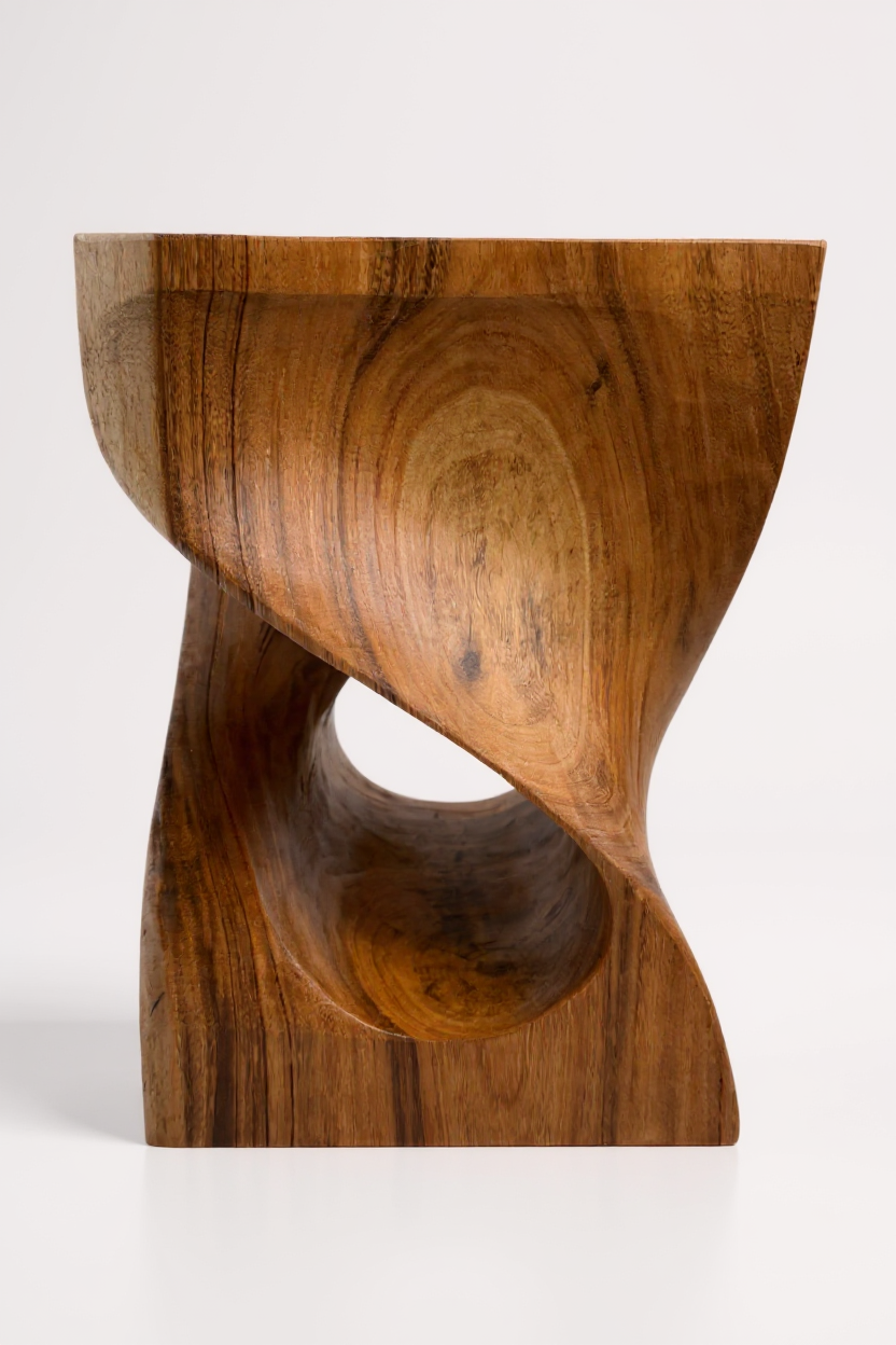 SAMAN HOCKER – Handgefertigter Hocker aus massivem Samanholz FaHome