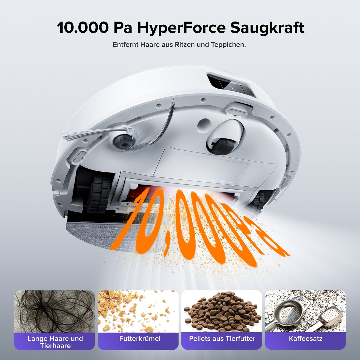 Roborock Q10 S5+ Set Saug- und Wischroboter mit Auto-Entleerungsstation mit zwei zusätzlichen Staubbeuteln