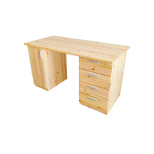 Lade das Bild in den Galerie-Viewer, Nobis Schreibtisch/Bürotisch 1-Türig | 4-Schubladen | 100% Bio Kiefer Massivholz
