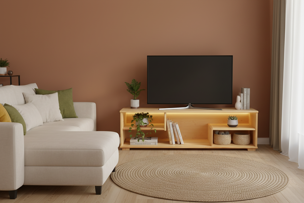 Vanessa TV-Schrank / TV-Lowboard | 100% Bio Kiefer Massivholz