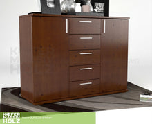 Lade das Bild in den Galerie-Viewer, Nobis Kommode Sideboard 120-er | Anrichte | 5-Schubladen | 2-Türig | 100% Bio Kiefer Massivholz Kiefer Massivholz

