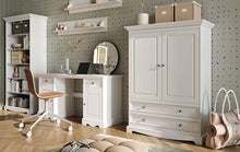 Lade das Bild in den Galerie-Viewer, Bologna Elegante Massivholz Kiefer Schreibtisch | Farbe weiß
