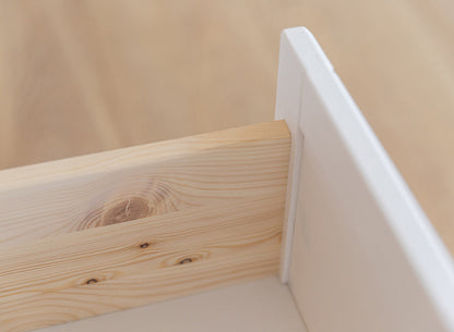 Milano Elite Massivholz Kiefer Lowboard Kommode 2.2 | Farbe Weiß/Kiefer Kiefer Massivholz
