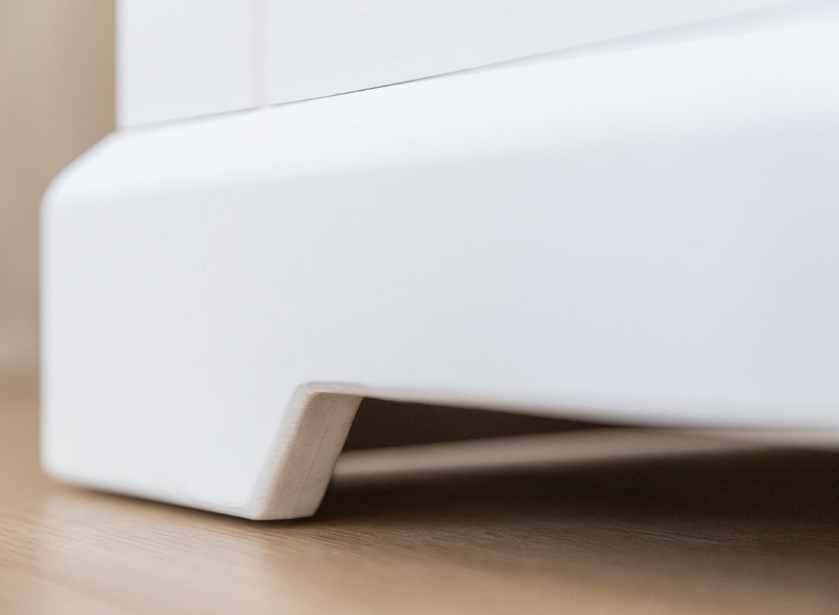 Milano Elite Massivholz Kiefer Lowboard Kommode 2.2 | Farbe Weiß/Kiefer Kiefer Massivholz