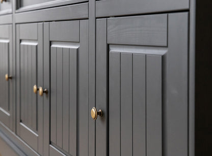 Bologna Elegante Massivholz Kiefer Kommode 4.3 | Farbe Graphit - Eiche