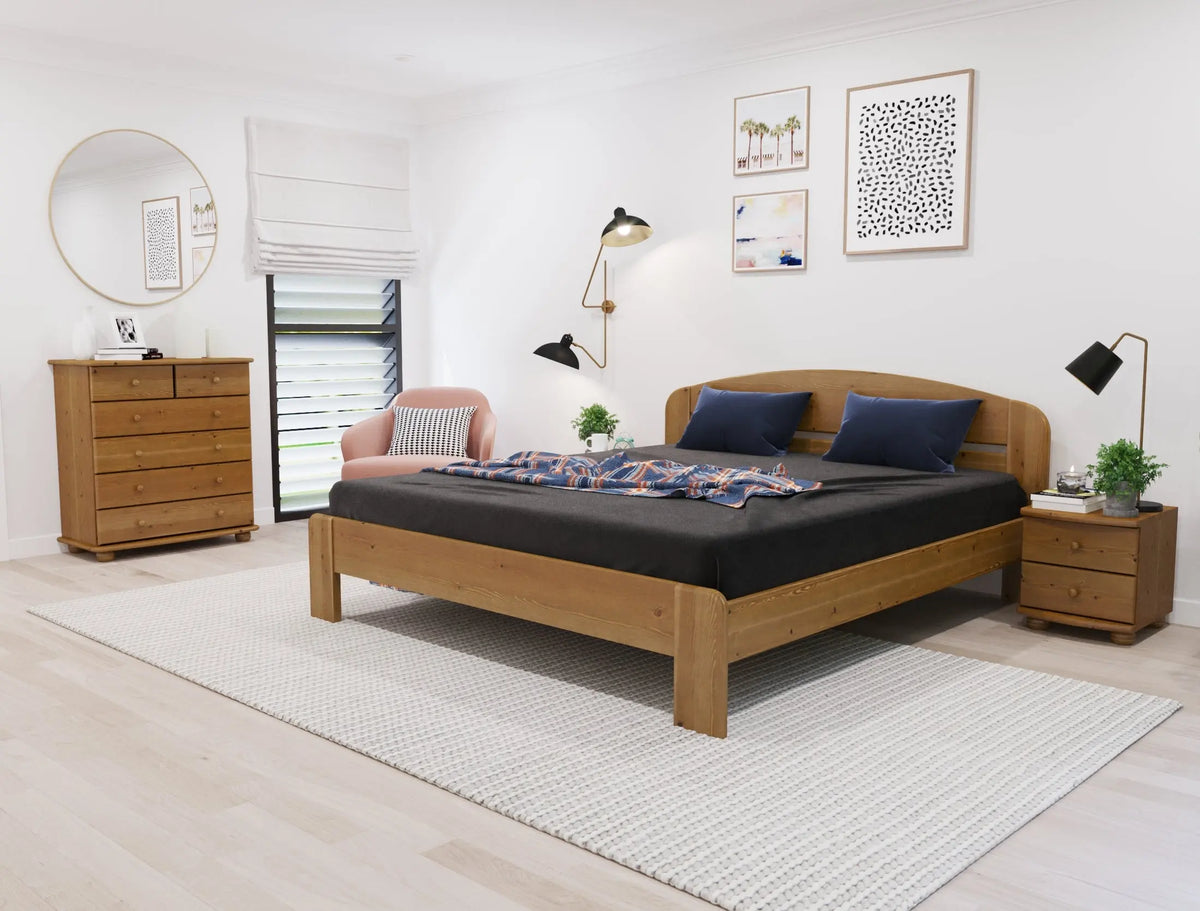 Anika Kieferbett | Massivholz | Naturholz | 100% Bio-Bett Kiefer Massivholz