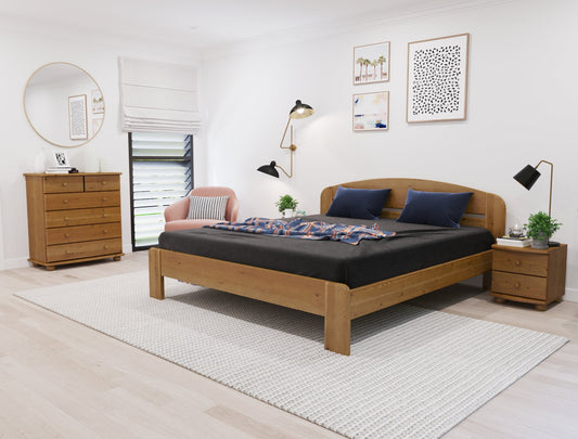 Anika Kieferbett | Massivholz | Naturholz | 100% Bio-Bett Kiefer Massivholz