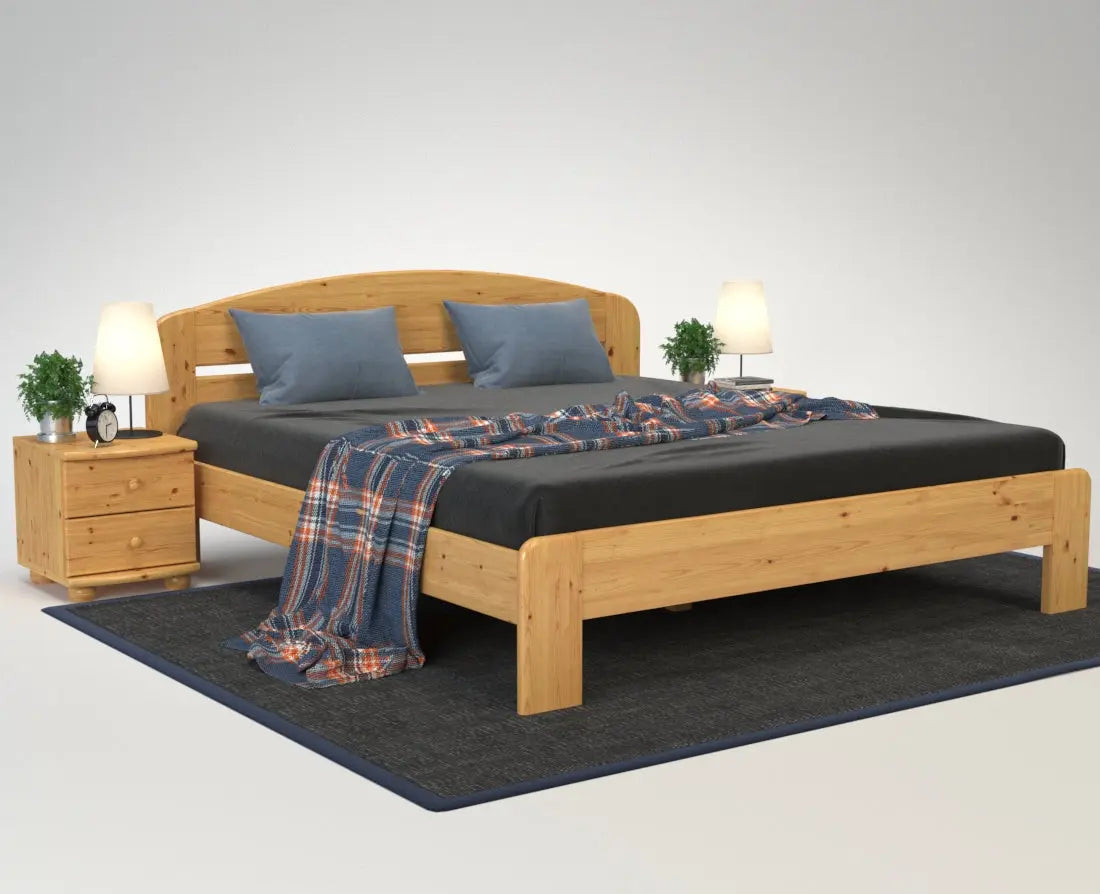 Anika Kieferbett | Massivholz | Naturholz | 100% Bio-Bett Kiefer Massivholz