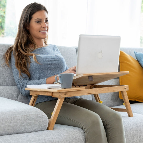 Lapwood Bamboo Multi-Funktion Beistelltisch – Klappbar & Verstellbar LinkeHomeStore