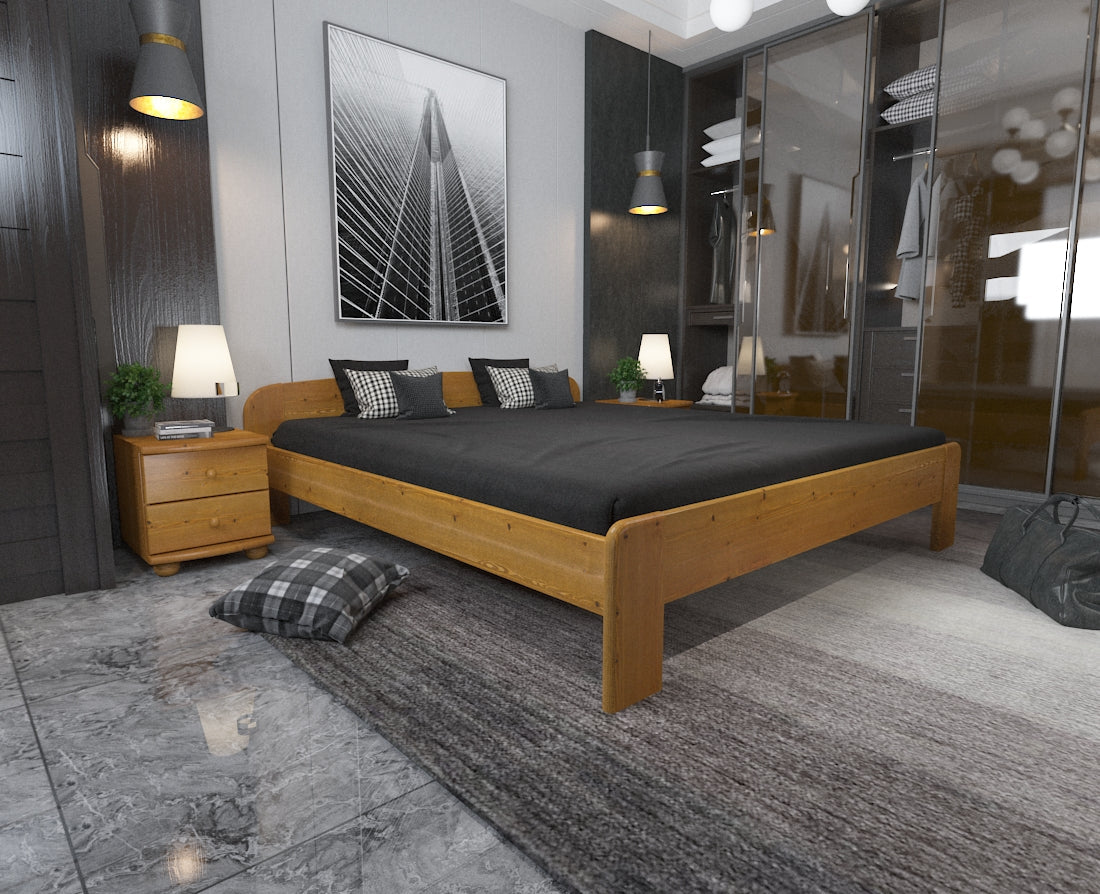 Claudia Kieferbett | Massivholz | Naturholz | 100% Bio-Bett Kiefer Massivholz