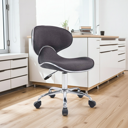 Las Vegas V2 Ergonomischer Arbeitshocker – Stoffbezug & Chromgestell LinkeHomeStore