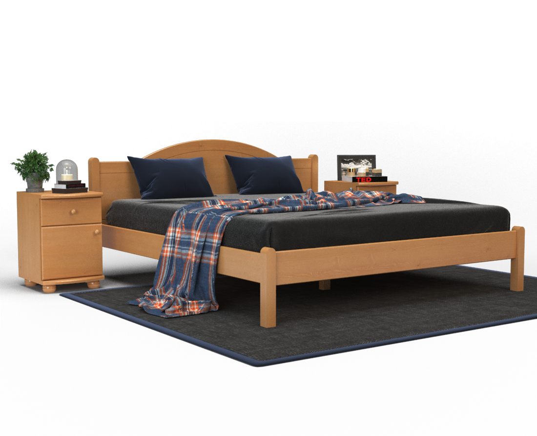 Emilia Kieferbett | Massivholz | Naturholz | 100% Bio-Bett Kiefer Massivholz