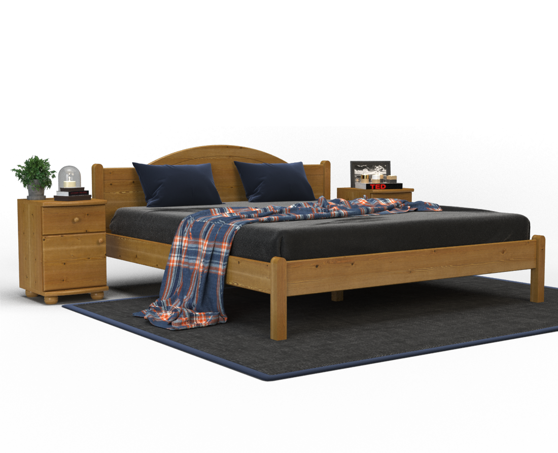 Emilia Kieferbett | Massivholz | Naturholz | 100% Bio-Bett Kiefer Massivholz