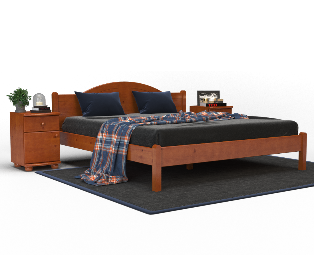 Emilia Kieferbett | Massivholz | Naturholz | 100% Bio-Bett Kiefer Massivholz