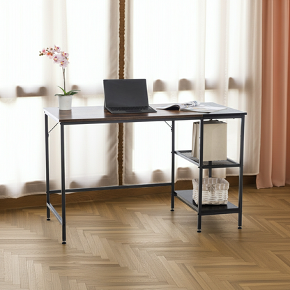 OviedoWork Compact Office Desk mit Seitenregal – 120 cm LinkeHomeStore