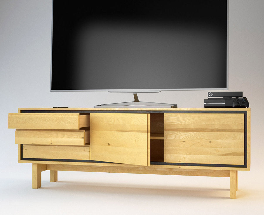 BARCELONA TV-Sideboard/Longboard Massivholz Kommode Kiefer Massivholz