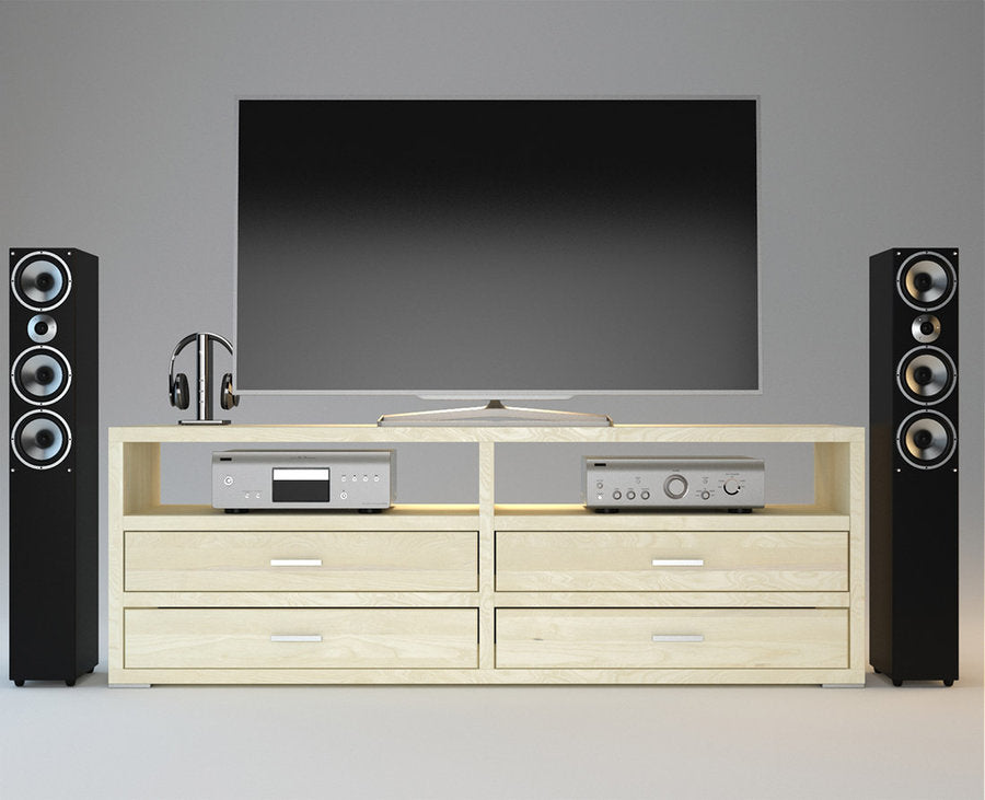 PEDENZA TV-Sideboard/Longboard Massivholz Kommode Kiefer Massivholz