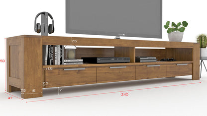 ROBOSTO TV-Sideboard/Longboard Massivholz Kommode Kiefer Massivholz