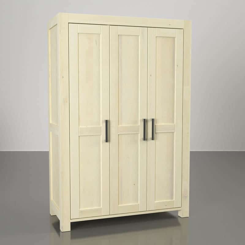 NATURA Kleiderschrank mit 3-Türig Massivholz Kiefer Massivholz