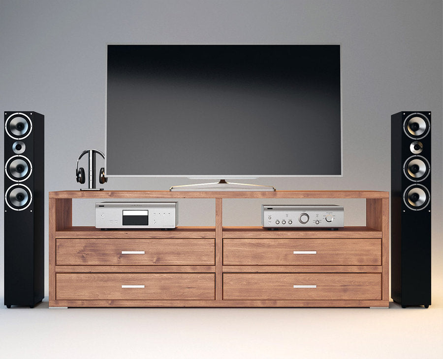 PEDENZA TV-Sideboard/Longboard Massivholz Kommode Kiefer Massivholz