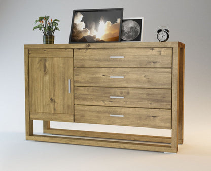 FERARRA Massivholz Schubladen Kommode Kiefer Massivholz