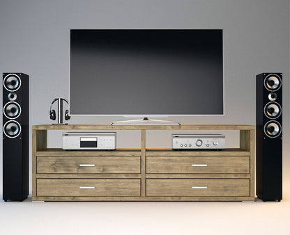 PEDENZA TV-Sideboard/Longboard Massivholz Kommode Kiefer Massivholz