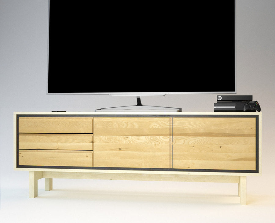 BARCELONA TV-Sideboard/Longboard Massivholz Kommode Kiefer Massivholz