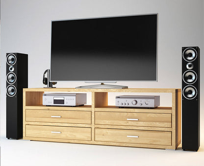 PEDENZA TV-Sideboard/Longboard Massivholz Kommode Kiefer Massivholz