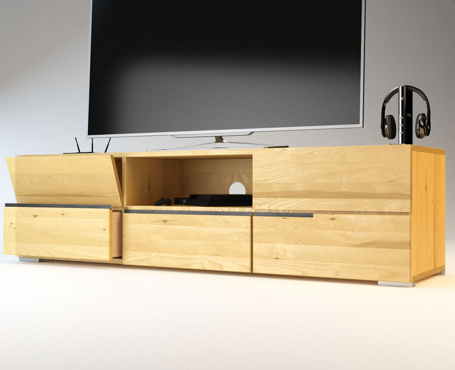 **ARDEA – TV-Sideboard / Longboard aus Birke Kiefer Massivholz